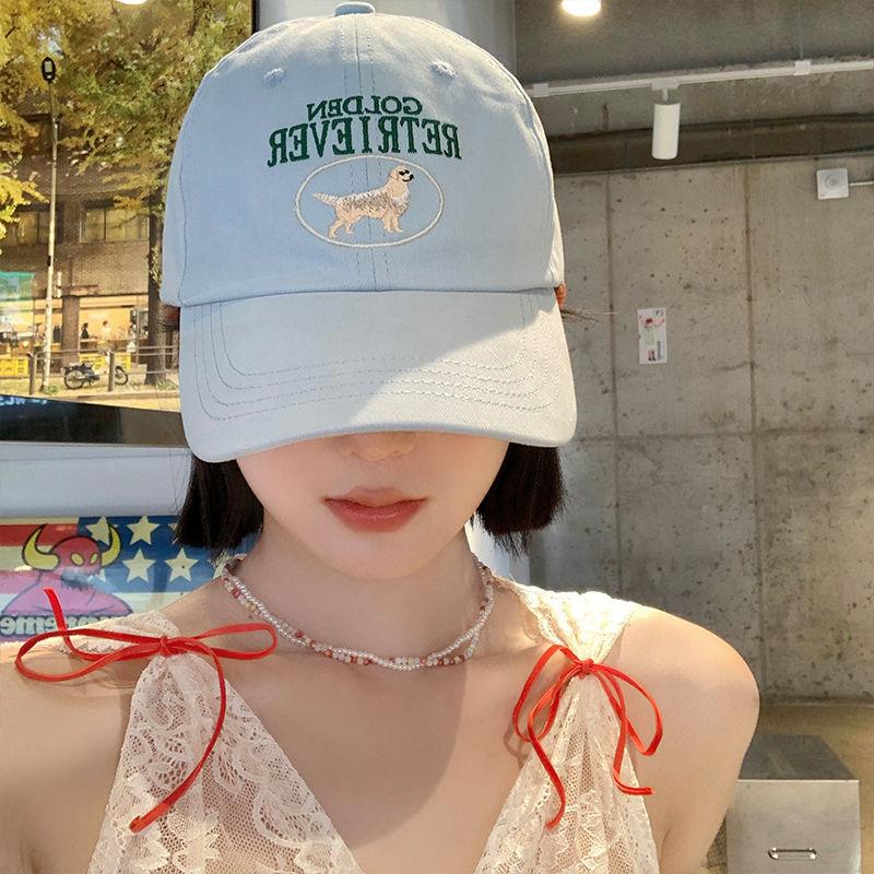 Peaked Stitching Embroidered Cute Visors Blocking UV Protection Sun Outdoor Neutral Gender Women  Men For Cap Tongue Duck Cotton Plain Color Solid
