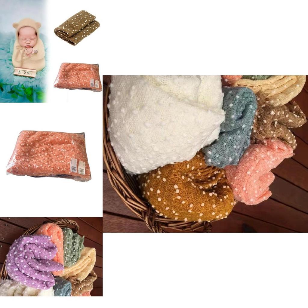 Baby Photo Prop Set With Knitted Wrap And Blanket For Infants Soft Material For Studio Use