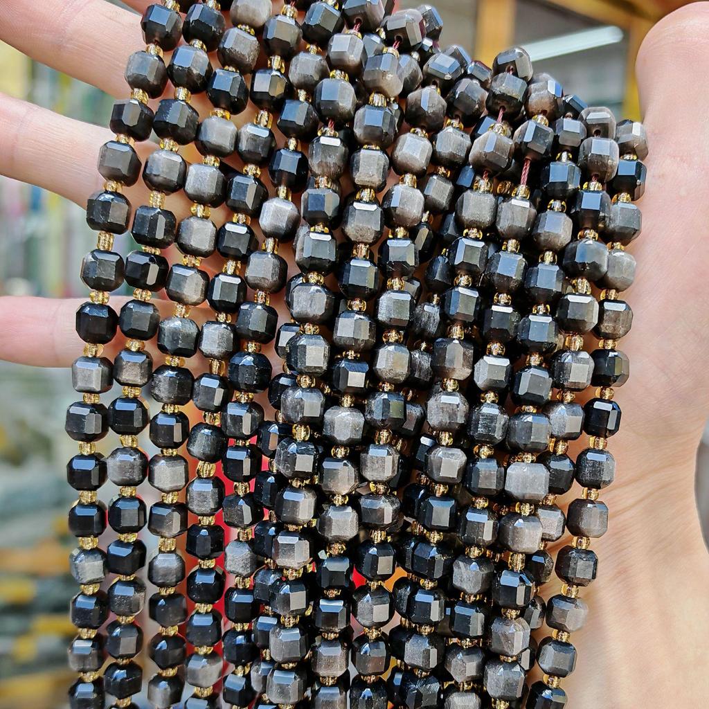 Naturstein Kristall facettierte Würfelperlen - 5,5mm, 7mm & 9mm Größen