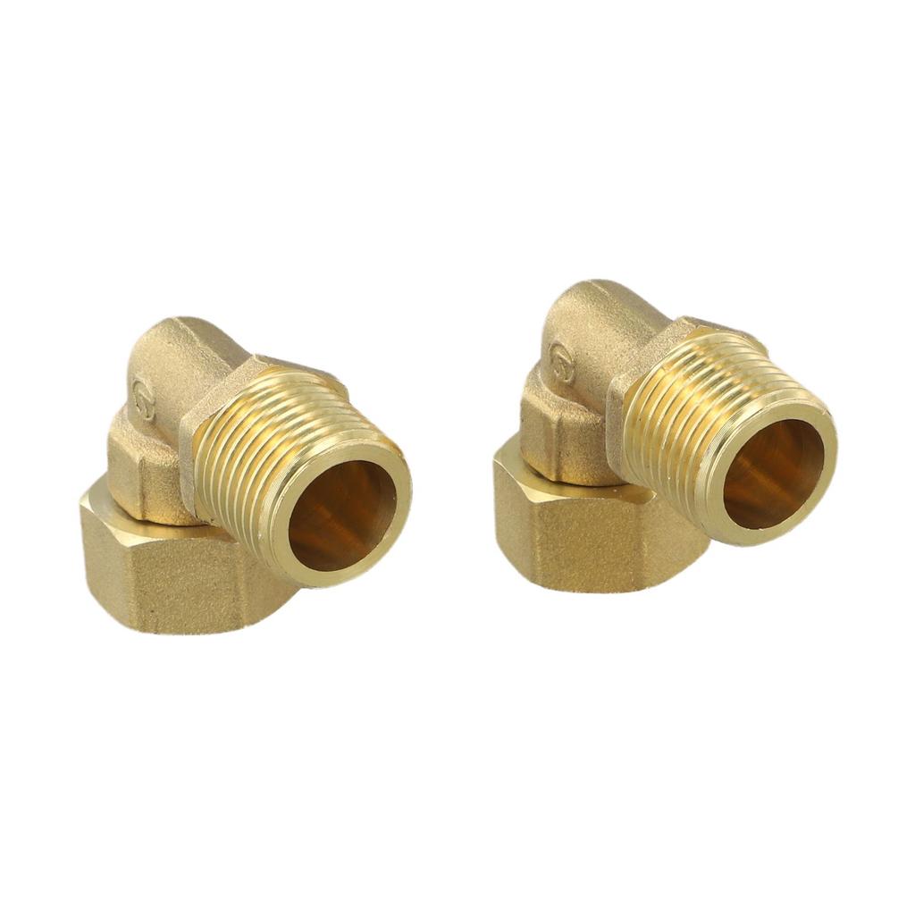 360 Degree Rotatable Brass Fitting 90 Angle Joints Adapter Compatible With Solar Systems Corrosion-resistant Material