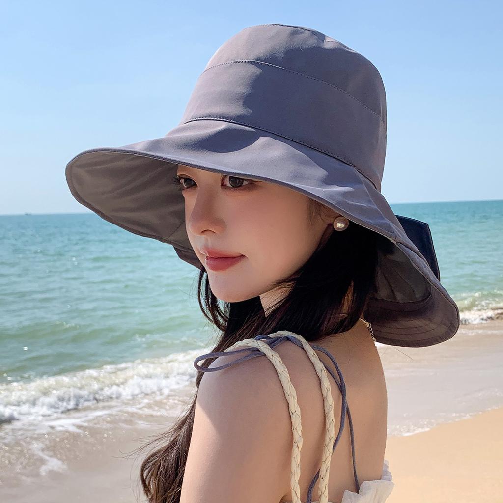 New Upgraded Summer Extended Brim Outdoor Sun Hat Women's Face Covering Bucket Hat Sun Hat