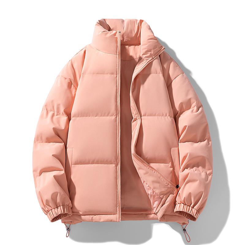 Cotton Jacket for Men and Women In The Same Style for Winter Thick Loose Cotton Jacket for Couples Solid Color Bread Jacket for Cotton Jacket