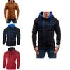 Cozy Men's Autumn Winter Hoodie Hooded Sweatshirt With Drawstring And Full-zip Closure