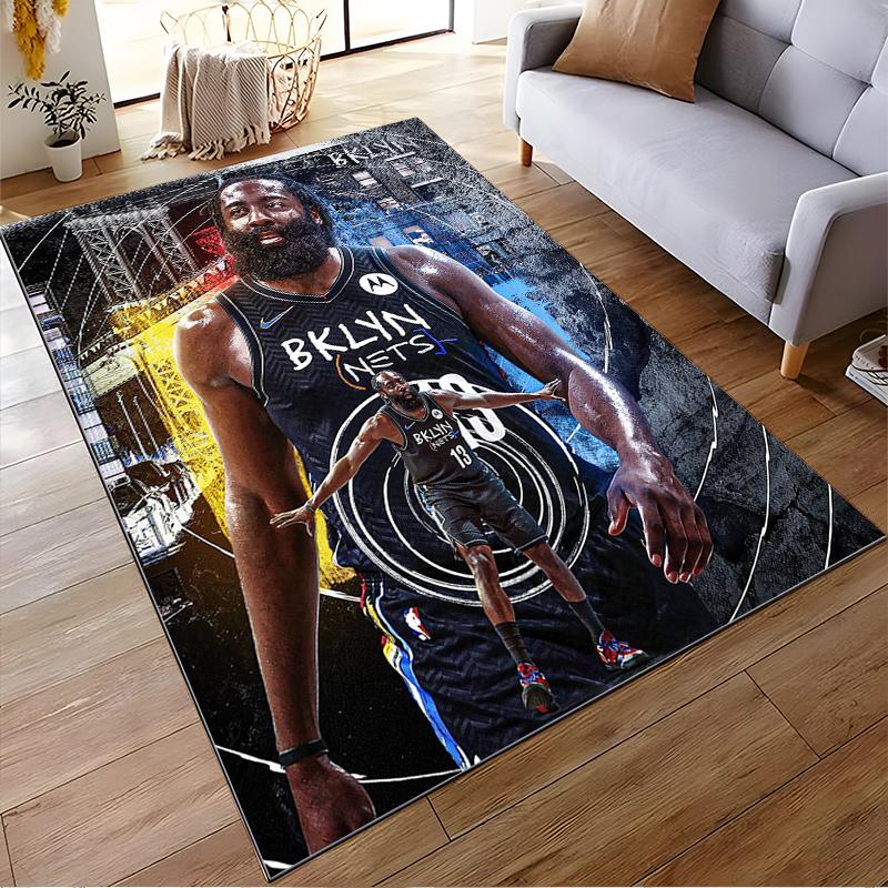 "Brooklyn Nets Player Graphic Design Non-slip rug suitable for living room and bedroom sofas"