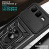 For Infinix Smart 10 Plus Case with Slide Camera Lid PC+TPU Kickstand Phone Cover