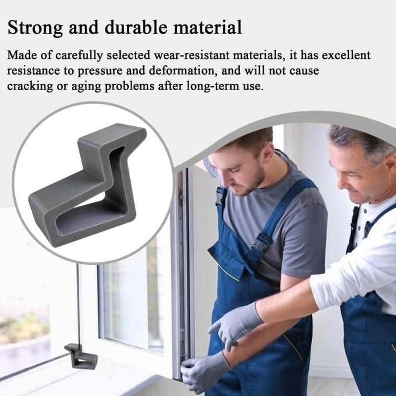 Neuer Multifunktionaler Rutschfester Türstopper, Fensterkeil, Kunststoff Türstopper Block Schienenfixierer Winddicht für Fenster/Balkontüren