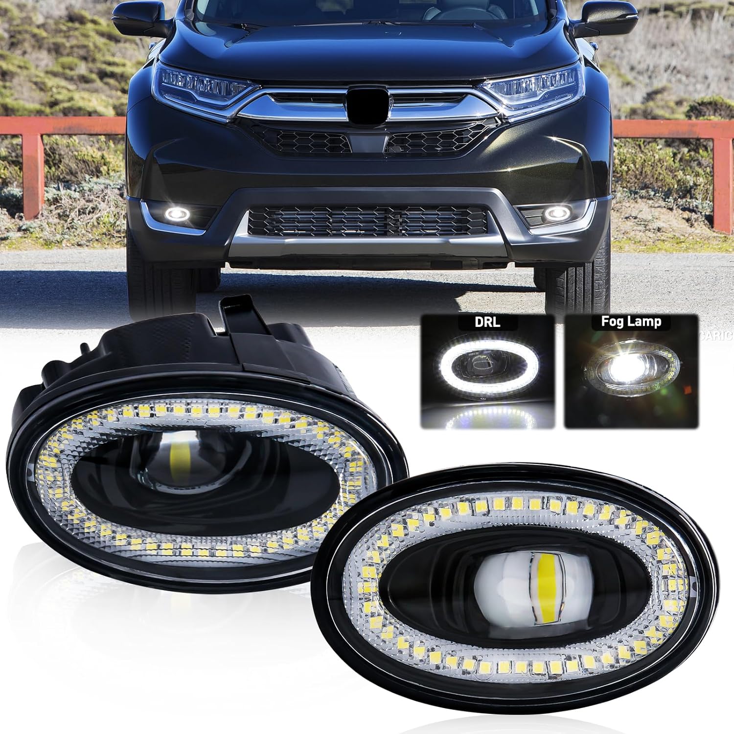 

LED Fog Light for Honda CR-V 2017 2018 2019 Replacement 3 Lenses Front Bumper Fog Lamp For CRV HRV чистый