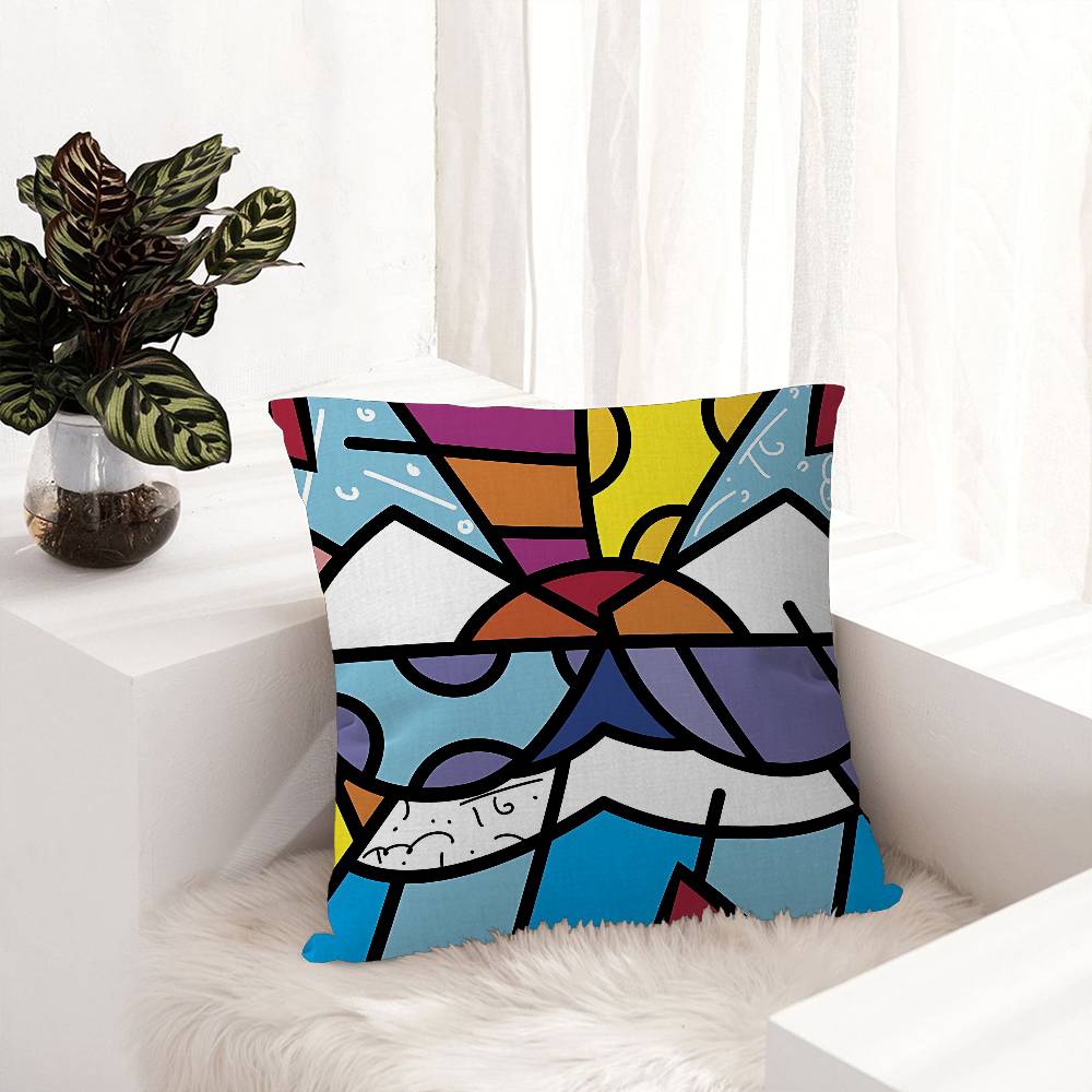 B-Britto Cushion Cover Decorative Pillow Sofa Home Decor Case Pillow Cases