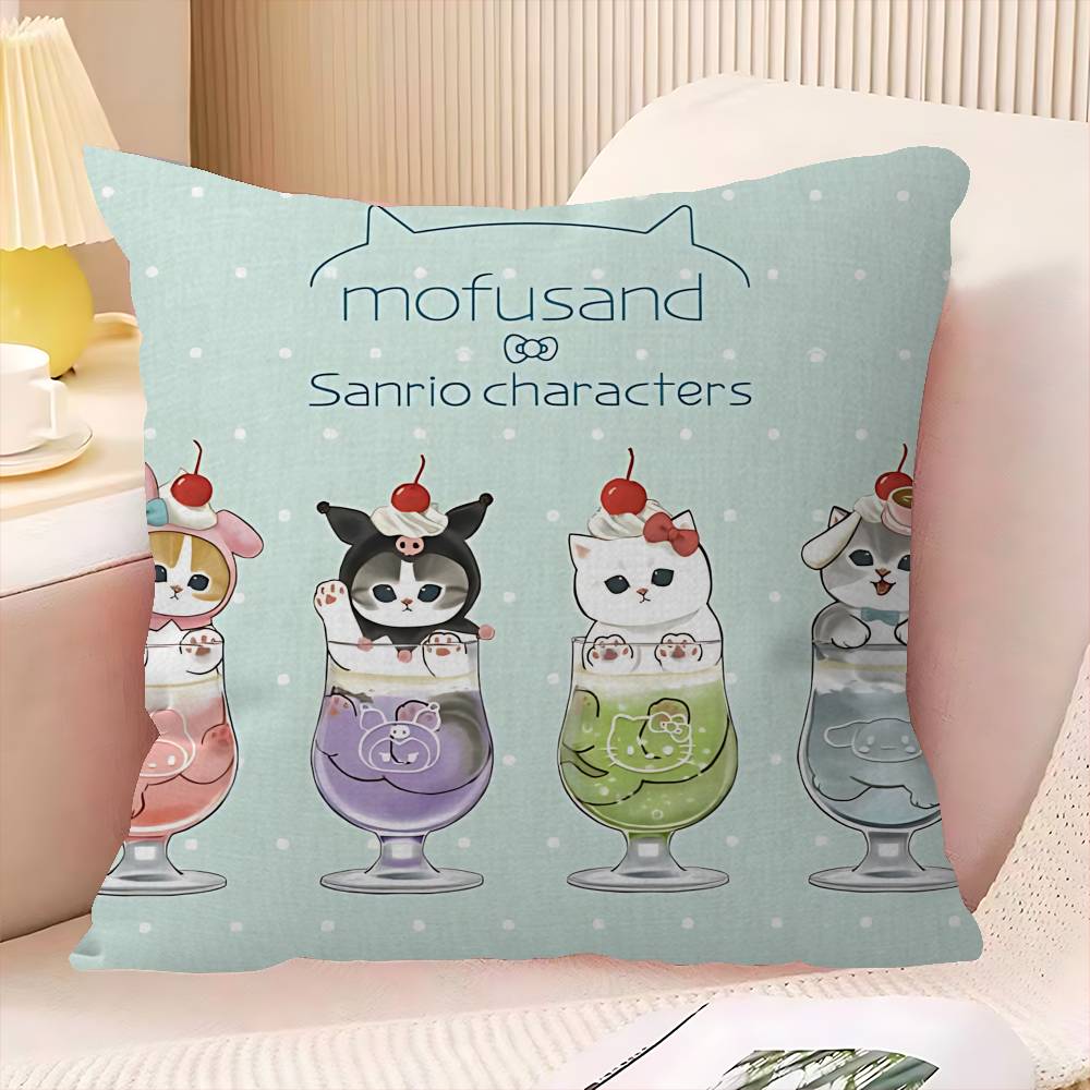 Funny Cat Mofusand Pillow Anime Pillow Sofa Bed Head Pillow Cover Cushion Cover 45X45 Cm Fashion