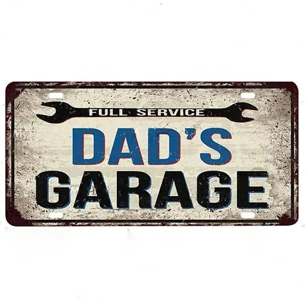 FJ Vintage Garage Metal Signs Decor Tin Sign License Plate Decoration Man Cave Plaque Home Wall
