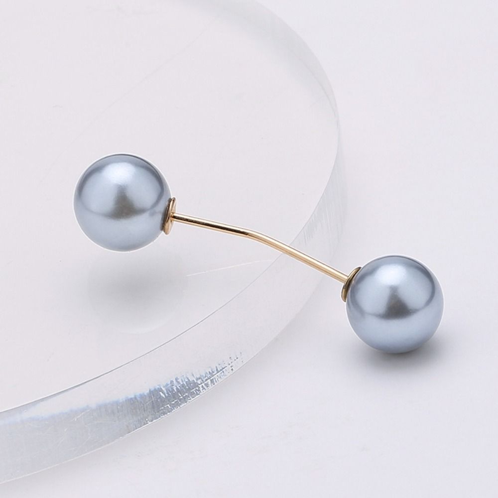 Romantic Waist Buckle Sweater Pin Bending Jewelry Gray Anti-Exposure Brooch Shawl Buckle Pearl Brooch Waist Tightening Brooch