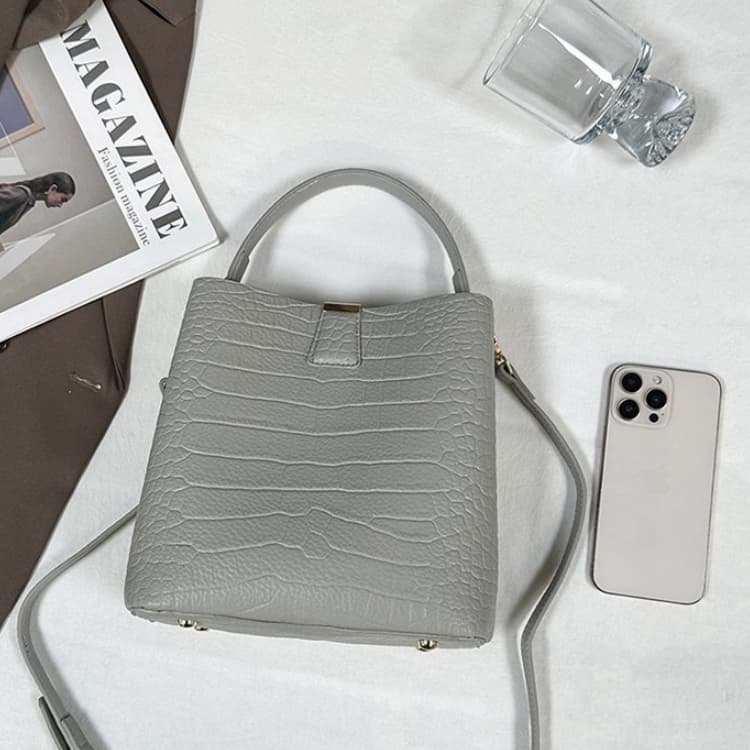 Vintage handheld bucket bag with single-shoulder crossbody women's bag