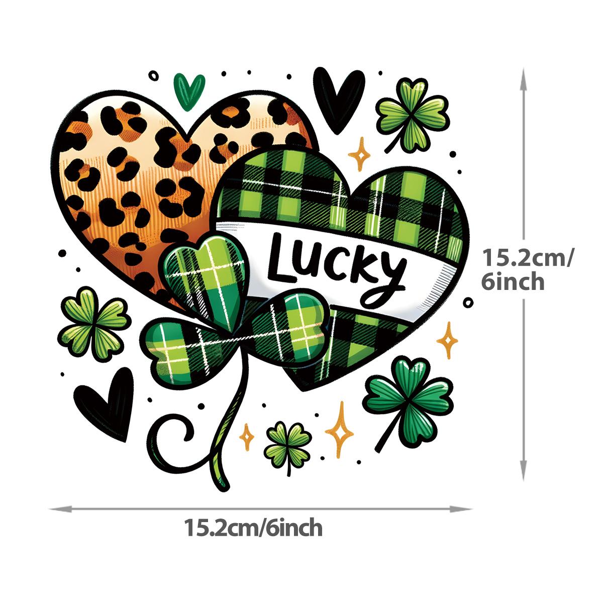 

Удачный день, утюг на патче St.. Наклейки Patrick Green Parches Ropa Diy Наклейка для одежды Термопресс Аппликация Футболка Утюг На Заплатках