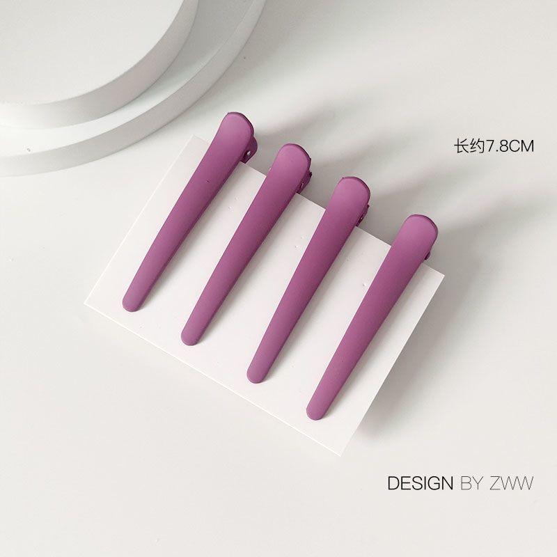 4Pcs/Set 7.8cm Barrettes Matte Solid Plastic Duckbill Hair Clips Hairpin No Trace Bangs Headwear Hair Accessories Women Girls