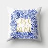 Tropical  Letter Flower Plant Polyester Pillowcase Sofa Living Room Home Decoration Car Waist Cushion Cover
