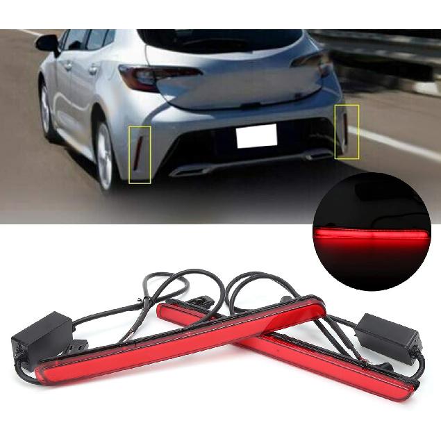 Rear Bumper Light, 2Pcs Tail Bumper Driving Light LED Brake Parking Lamp IP68 Fit for Hatchback 2019‑2020, Tail Brake Light