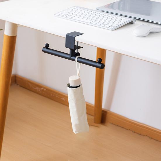 Desk Mount Hook Backpack Hanger Strong Load-bearing Simple Installation Adjustable Clamp-on Under-Desk Hanger Hook