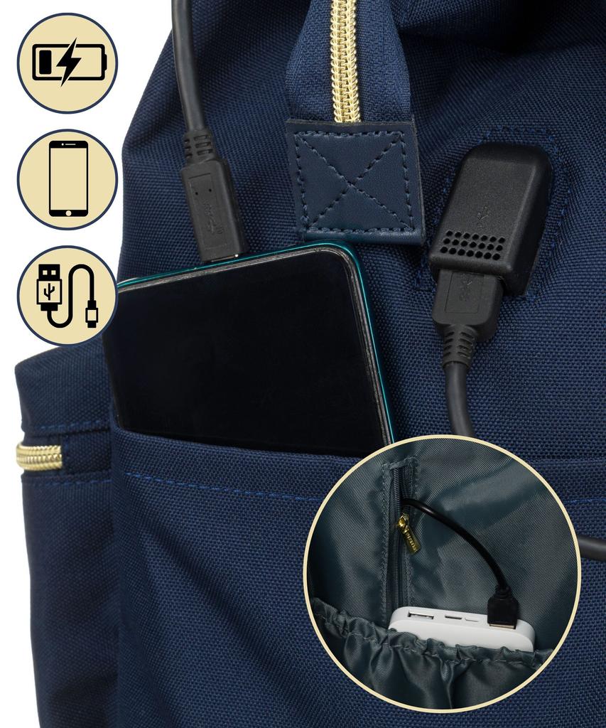 Ptn Alfa-6010 Navy Fabric Backpack