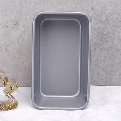 1PC 0.8mm Thickness 9 Inch Heavy Duty Carbon Steel Loaf Pan Nonstick Coating Rectangular Silver Durable Bakeware for Bread