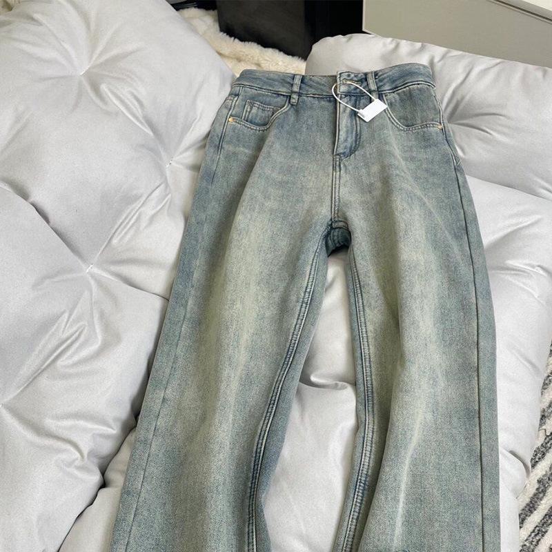 

Женские зимние бархатные джинсы больших размеров в стиле ретро с расклешенным низом - Эластичные, Слим-фит, Микро-клеш для фигуры типа «груша» L