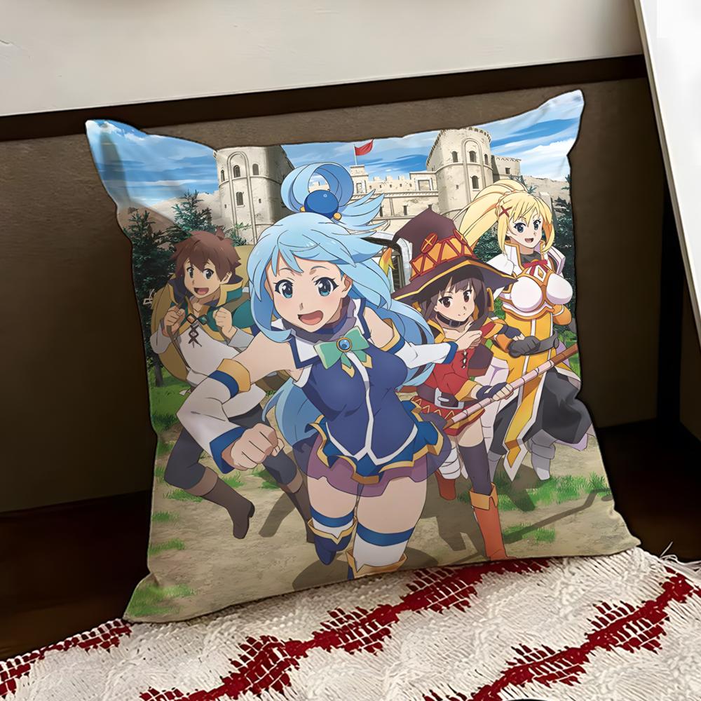

Anime IIsekai QQuartet Cushion Cover Reversible Soft Durable Pillow Cover Home Car MultiScene Use for Daily Comfort 30X30cm