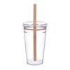 Transparent Tritan Straw Tumbler 16oz Colorful Coffee Cup with Lid Cute Leak-Proof Sippy Cup for Iced Coffee Tea Juice Milk