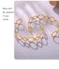 Qiong Yao Openwork Spliced Ring Bangle: European & American Style, 18K Gold-Plated Stainless Steel Bracelet