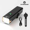 OFFBONDAGE Bicycle Headlight Aluminum Alloy Waterproof Bike Front Light Digital Display 2000mAh USB Rechargeable MTB Cycling Lam 7