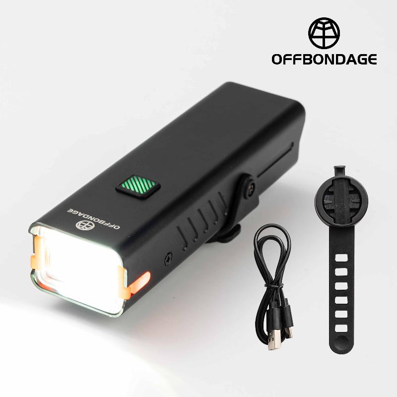 OFFBONDAGE Bicycle Headlight Aluminum Alloy Waterproof Bike Front Light Digital Display 2000mAh USB Rechargeable MTB Cycling Lam 7