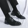 Daily Oxford Shoes Men PU Spliced Lace Up Low Heel Comfortable and Breathable Classic Business Formal Shoes Large 38-46