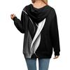Women's Casual Fashion Long-Sleeved Zip-Up Christmas Print Knitted Hoodie
