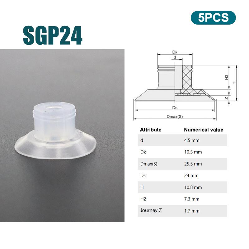 5 Bucăți Geantă Manipulator Deschidere Vid Suport Vid Sgp15/20/24/30/40 Componente Pneumatice Pentru Accesorii Industriale