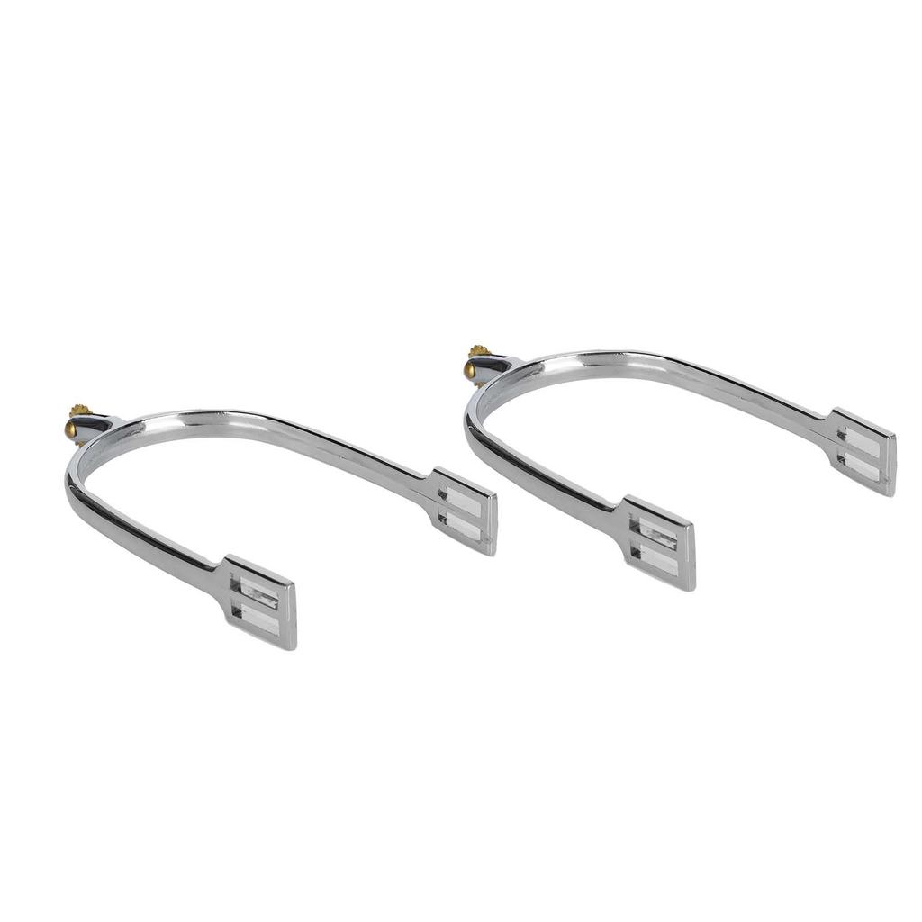 Horse Spurs Zinc Alloy EnglishStyle Riding Horse Accessory with Rotatable Copper Rowel