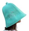 Thick Good Steaming Turquoise Great Large Faux Microfiber Next Generation Polyester Mesh Extra Large Sauna Hat Fabric, Temperature, Embroidered! Blue,