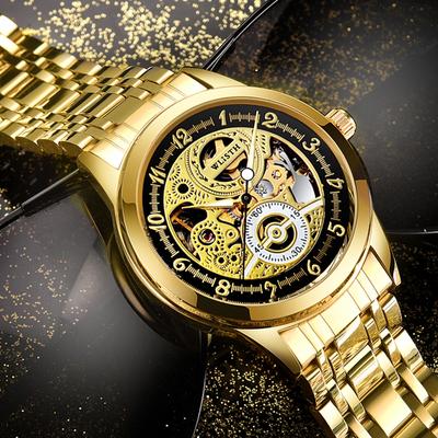 Men's Fully Automatic Waterproof Mechanical Watch Simple Business Men's Watch Fashion Steel Belt Watch