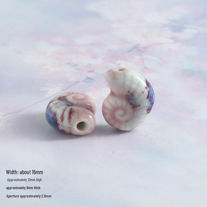High-Temperature Ceramic Snail & Marine Animal Beads for DIY Jewelry & Clothing Accessories