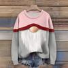 Long Sleeve Pullover Sweaters For Women O Neck Casual Cute Printing Knit Oversized Sweater