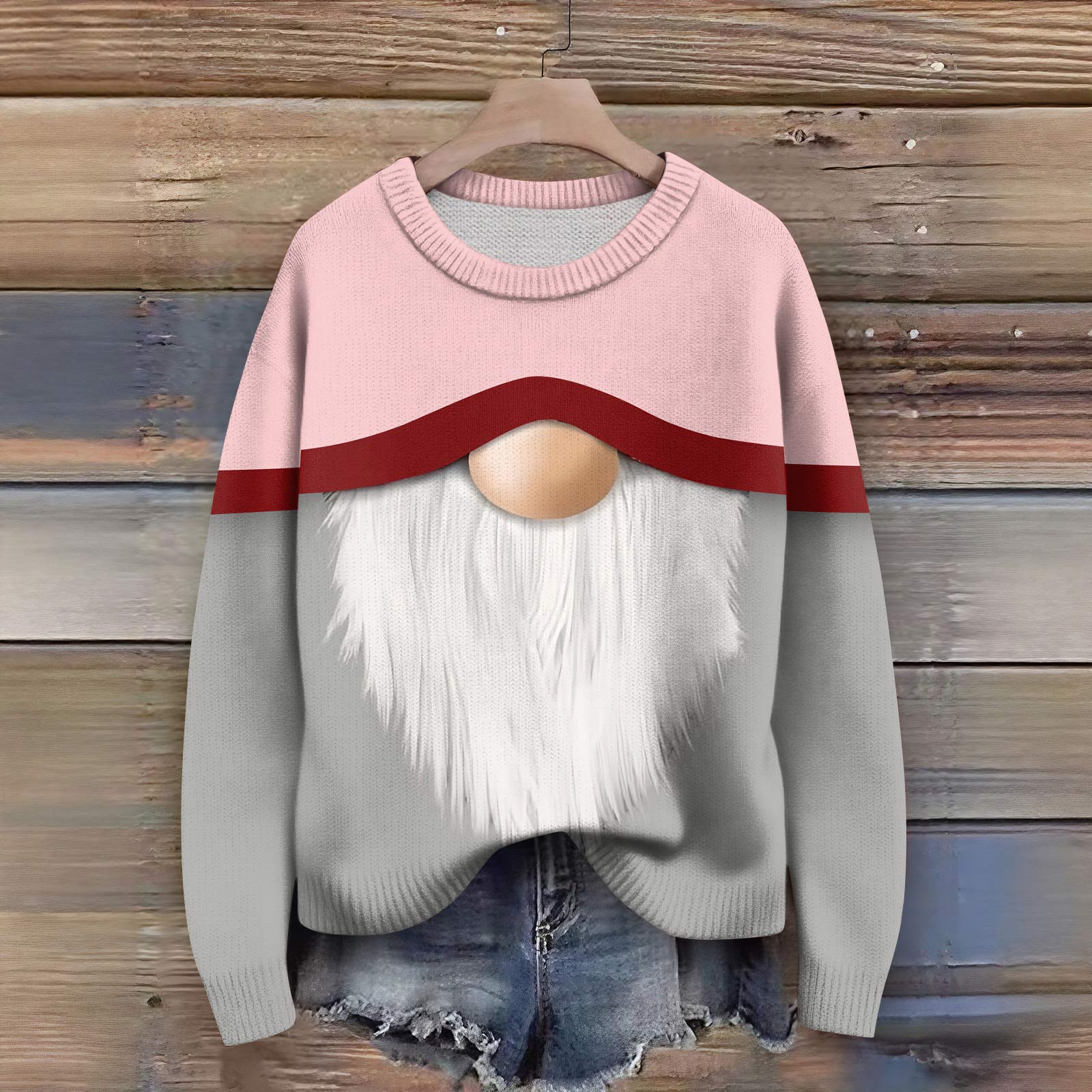 

Пуловеры с длинным рукавом для женщин, с круглым вырезом, повседневные, милые, с принтом, вязаные, оверсайз XL