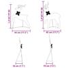 LED Reindeer Set 4 pcs Silver Fabric