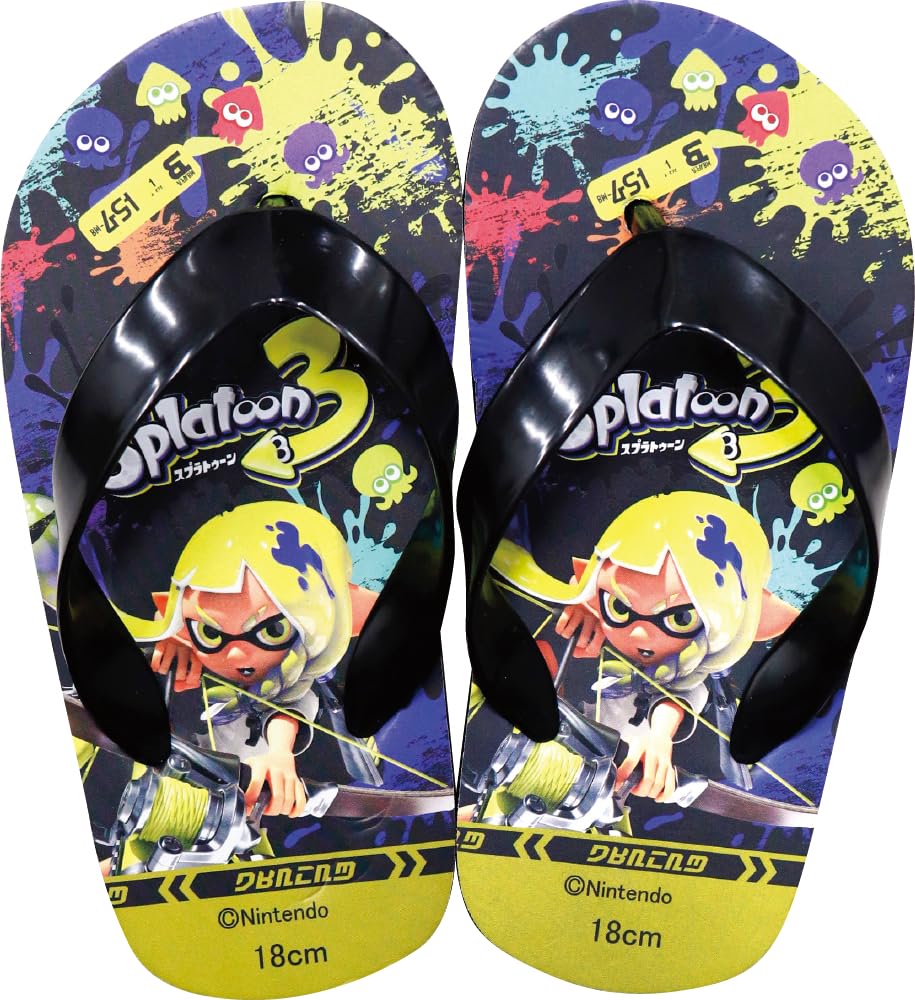 

Flip Flops Splatoon 3 Boys Multicolor Large [J s Planning]
