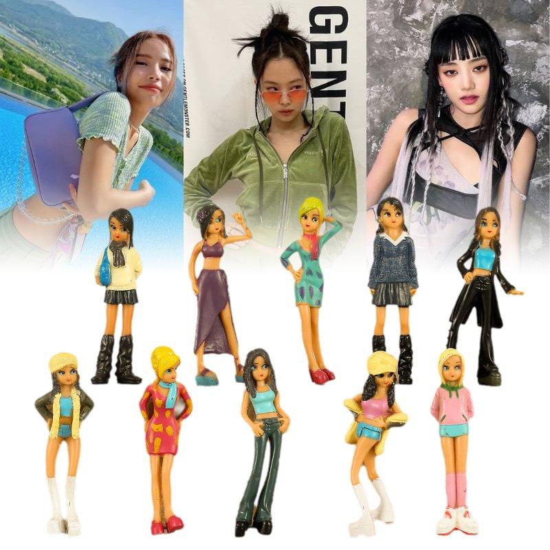 10pcs Y2k Style Girl Toys Doll Model Gift Tabletop Decoration Room Ornaments