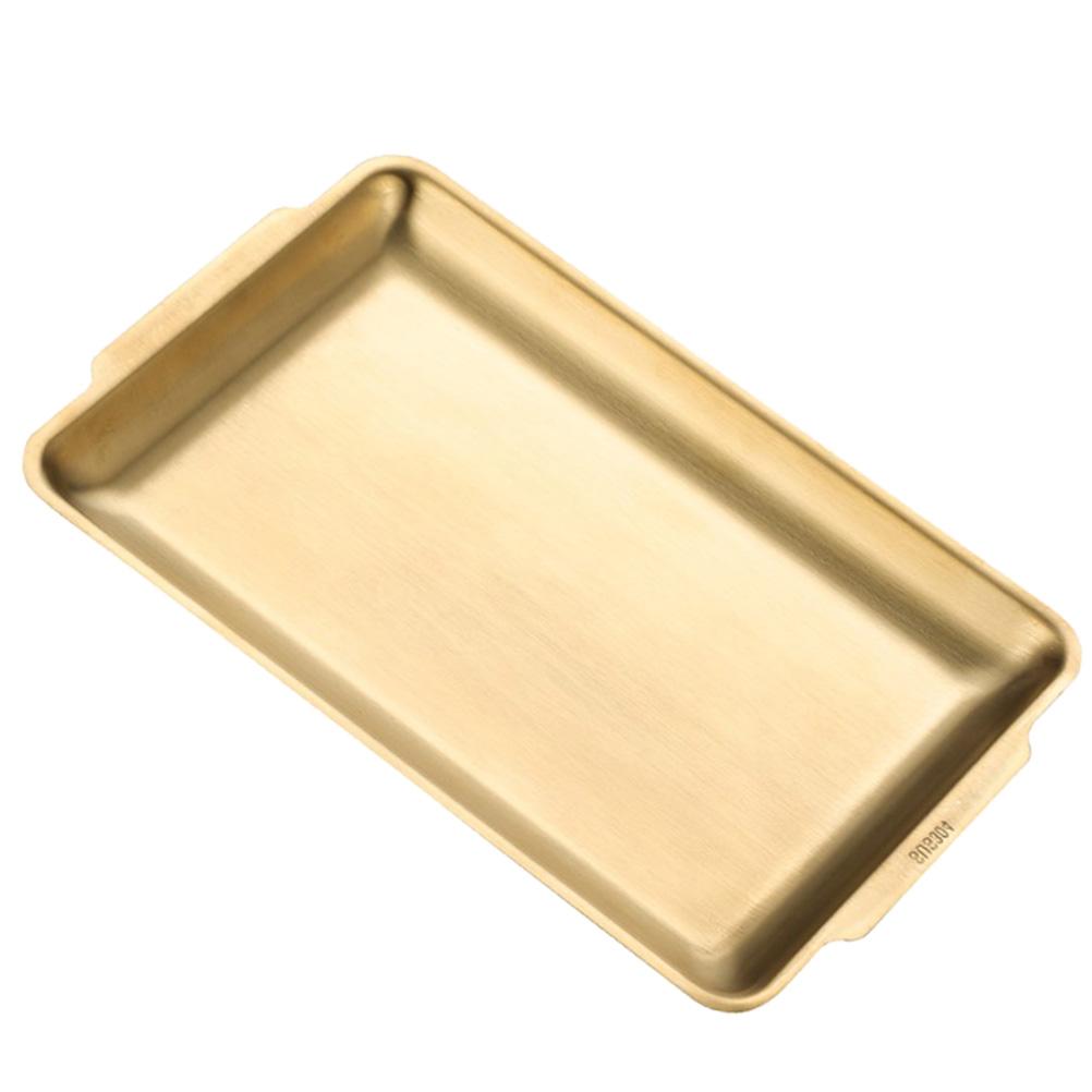 1Pcs Stainless Steel Rectangular Bake Pan Smooth Edges Bbq Camping Party Graduation Serving Plate Sushi Plate Food Container