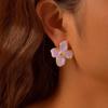 Elegant Pastel Flower Earrings for Women, Pink Floral Studs Summer Earrings Hypoallergenic Jewelry