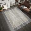 Wooden Basketball Court Design Area Rug Floor Mat Sports Carpet for Living Room Home DecorationLiving Room Bedroom Carpet