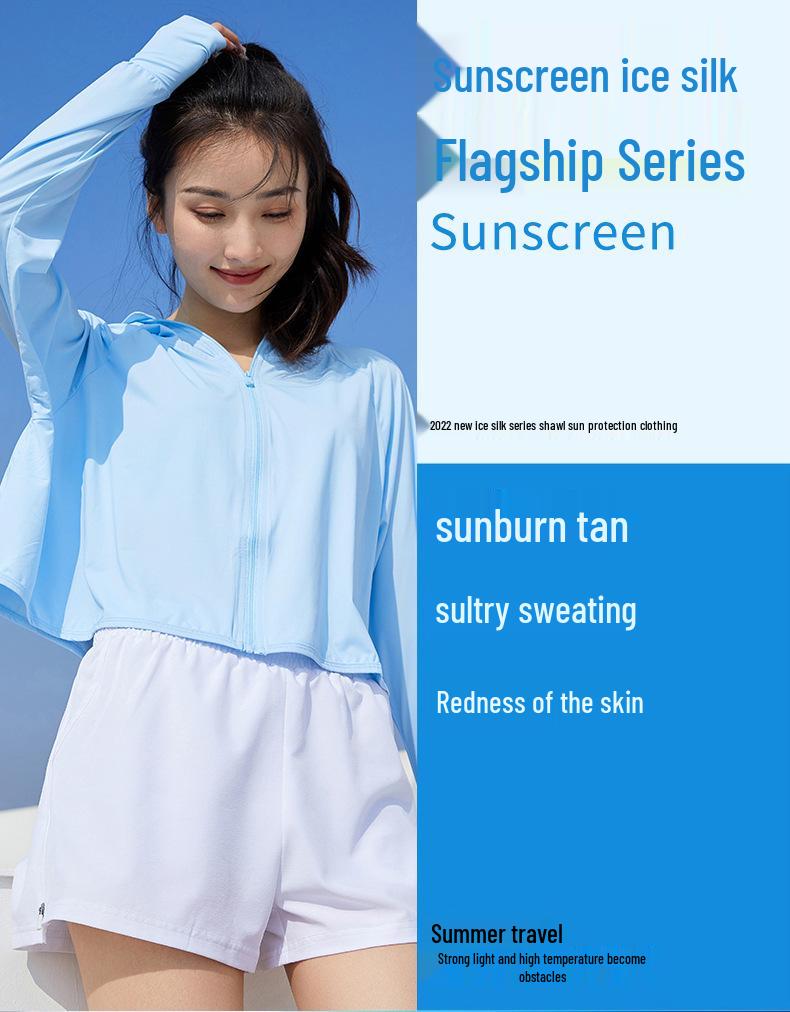 Damen UPF50+ Eisseiden-Schal: Kühle, atmungsaktive Sommer-UV-Schutzkleidung.
