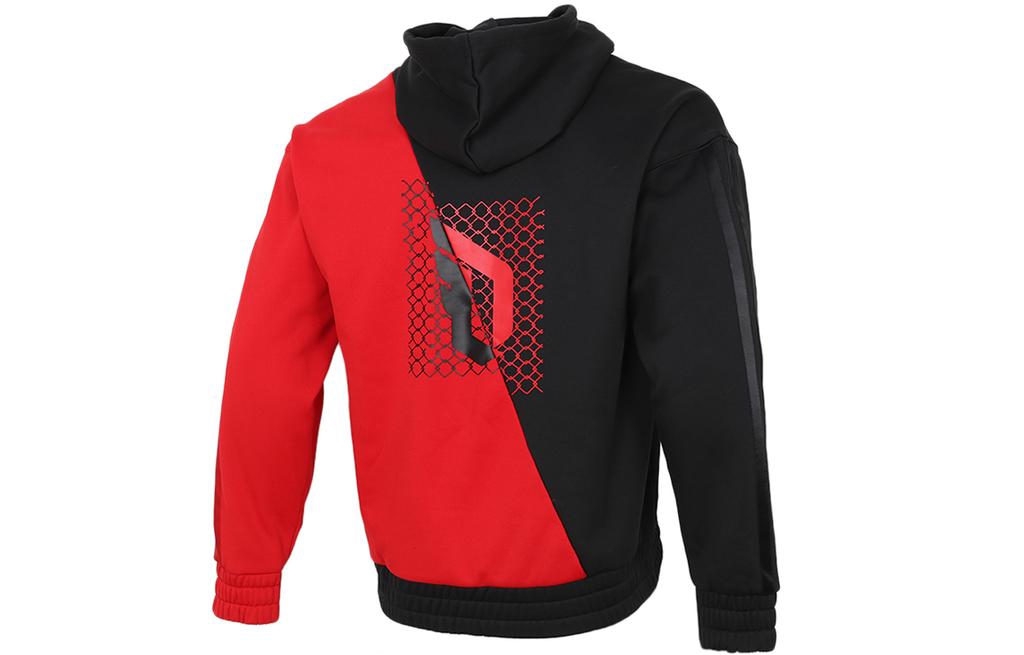 adidas CNY Collection Sweatshirts Men's Black Red Multicolor Hooded Moderate Regular GN5366