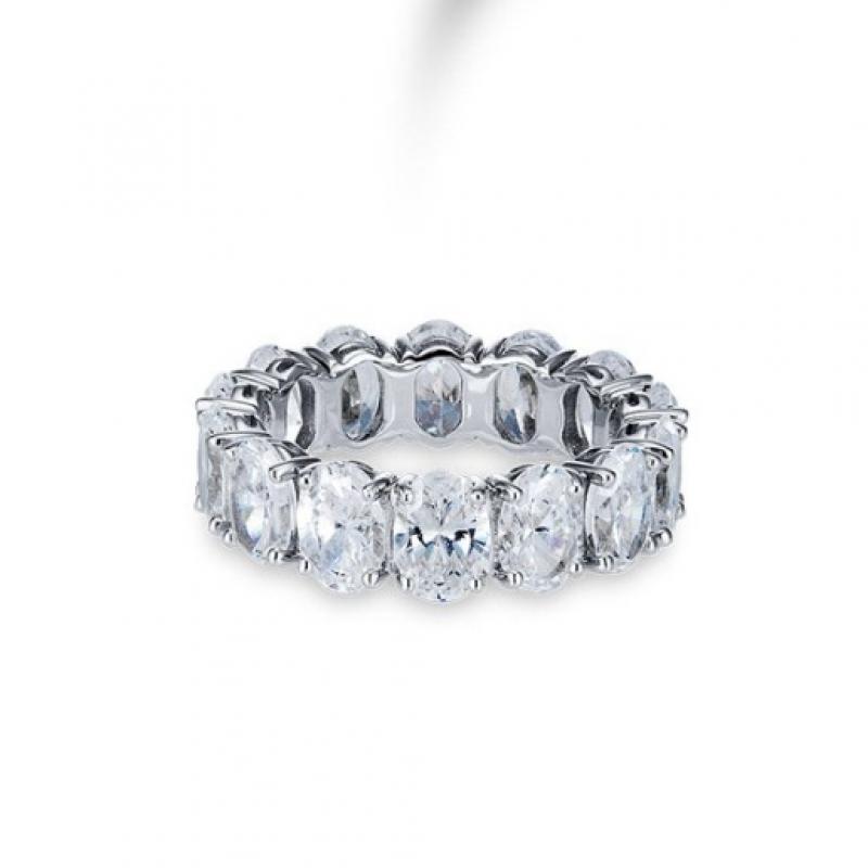 Tani by Minetani Oval Cut Eternity Ring Silver   Ms4r004q