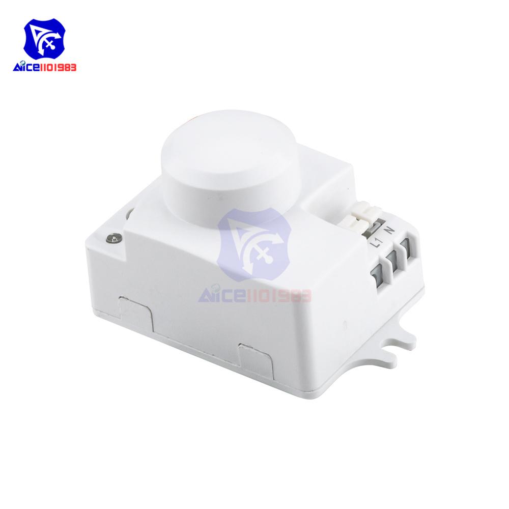 AC 220V 5.8GHz Mikrodalga Radar Sensörü Anahtarı İnsan Vücudu Hareket İndüksiyon Sensörü LED Işık Sensörleri Anahtarları İçin