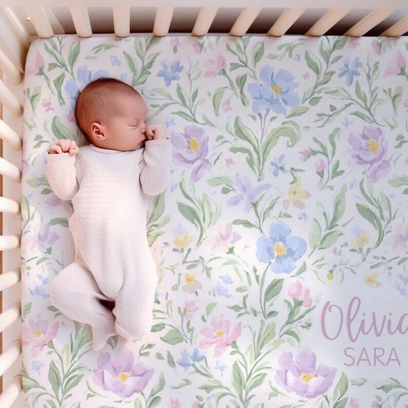 VIKAMA Soft Watercolor Floral Flannel Blanket Warm For Cottagecore Nursery Bedroom Sofa Throw All Season Decor