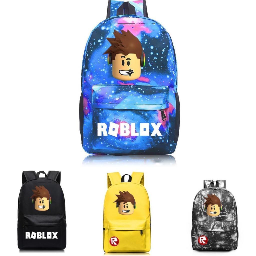 Wzór Roblox Plecak Szkolny dla Dzieci z Gwiaździstym Tłem i Dużą Pojemnością
